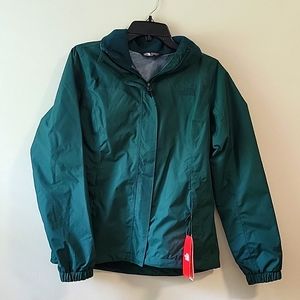 Green North Face Rain Jacket size S